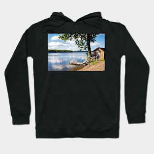 early morning  Over Lake Rice in Ontario Canada Hoodie
